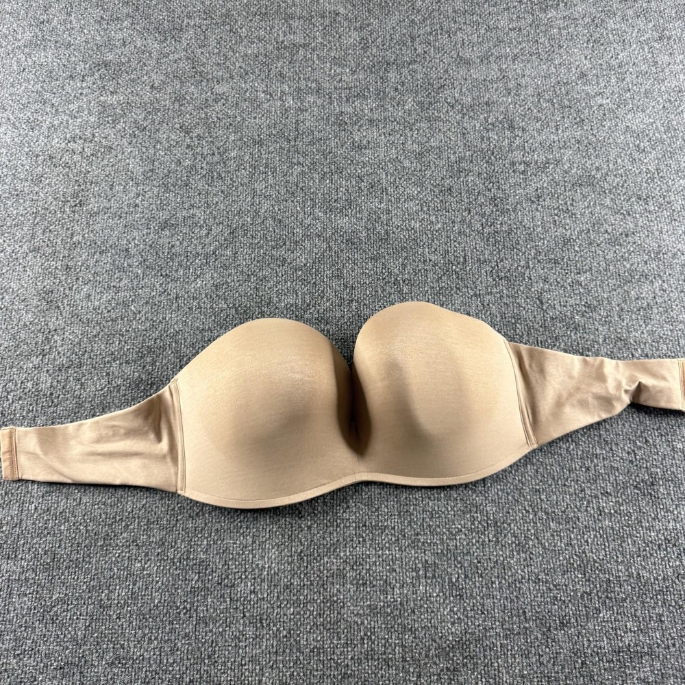 DELIMIRA T-Shirt Bra Womens 40DD Beige Strapless Wireless Padded Seamless H096